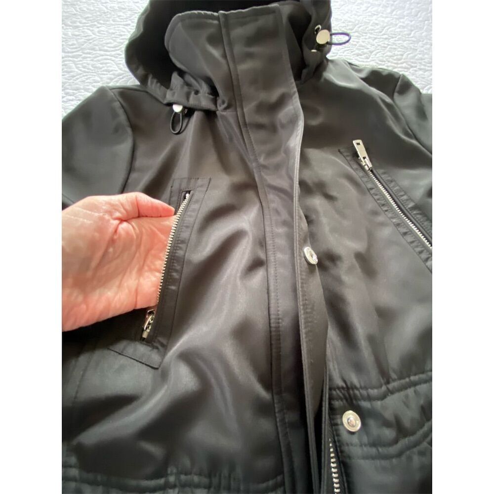 Kenneth Cole Hooded Anorak Jacket Black Size S Casual Mid-Length - Picture 10 of 16